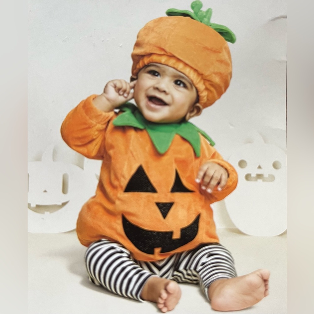 Hyde and Eek Boutique Little Pumpkin Jackolantern  Halloween Costume Size 0-6M